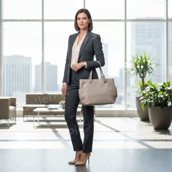 Michael Kors Grey Medium Purse - Excellent Condition! - Picture 1 of 6